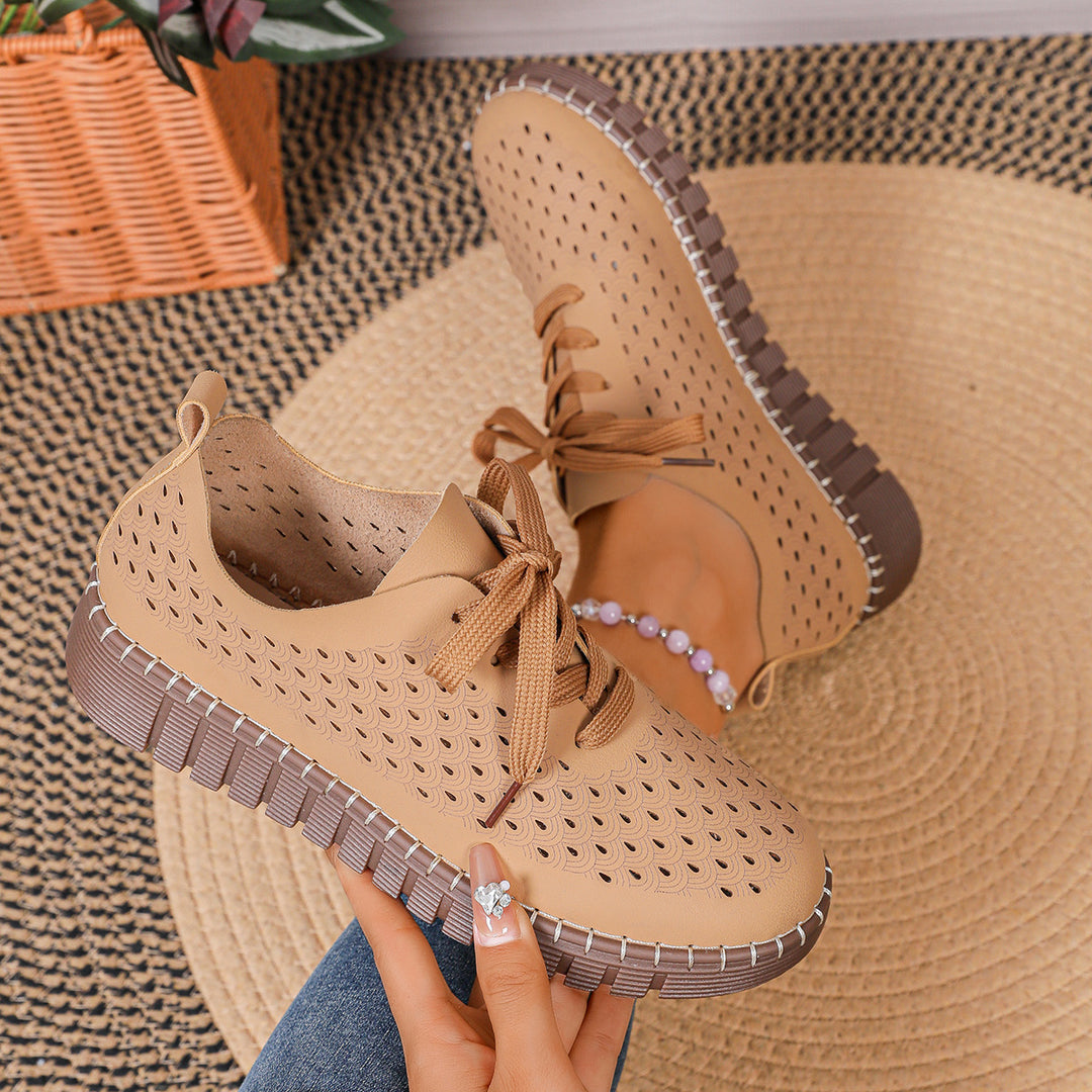 Damen Atmungsaktive Sneaker mit perforiertem Obermaterial und rutschfester Sohle R&B