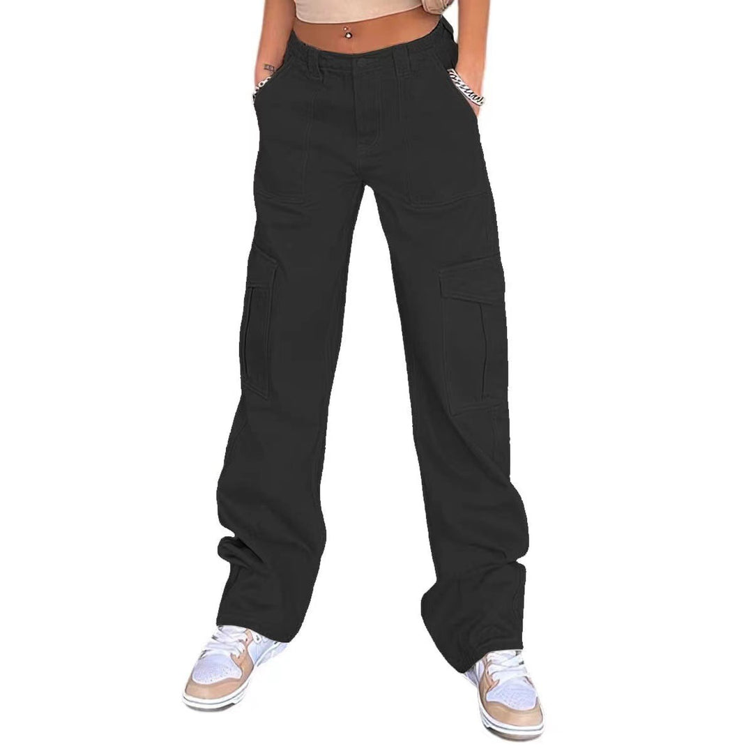 Damen Cargo-Hose mit praktischen Seitentaschen und weitem Schnitt R&B