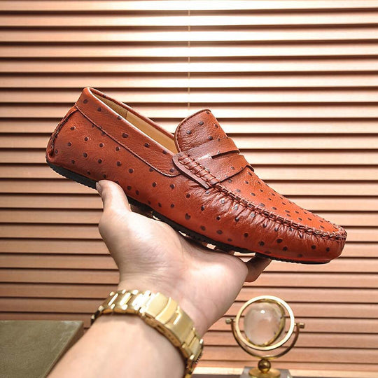 Herren Mokassins aus hochwertigem Leder mit eleganter Zierdetail von R&B