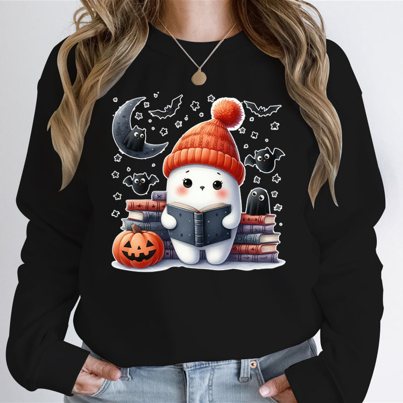 Damen Sweatshirt mit verspieltem Halloween-Motiv und hochwertigem Material R&B