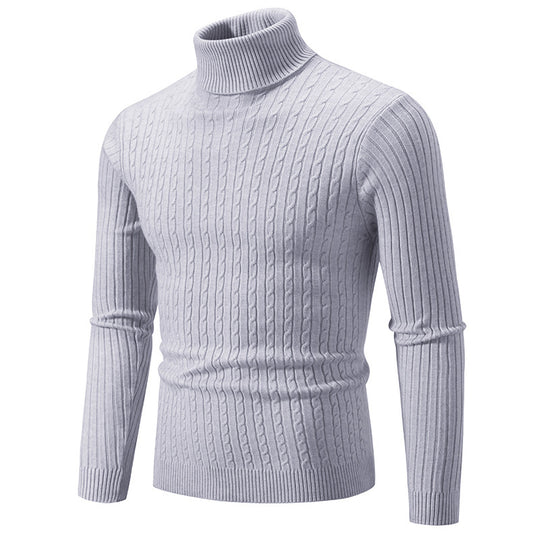 Herren stilvoller Rollkragenpullover aus feinem Strick R&B