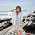 Damen luftiger und eleganter Häkel-Strandüberwurf R&B