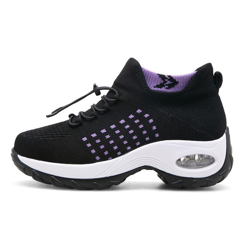 Damen Sportliche Strick-Sneaker mit dämpfendem Sohlenprofil