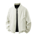 Damen lässige Freizeitschnittjacke mit seitlichen Reißverschlusstaschen und steigendem Kragen