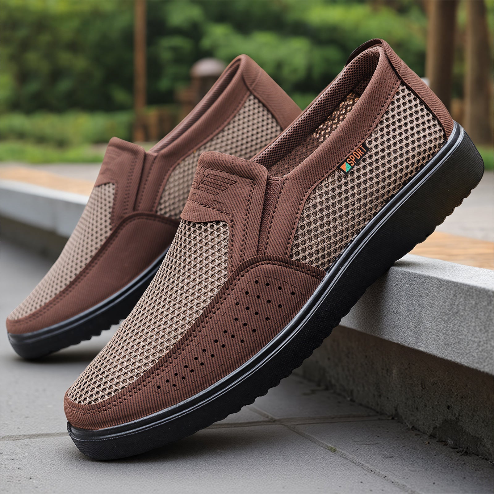 Damen Atmungsaktive Slip-On Sneakers mit rutschfester Sohle