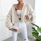 Damen Oversized Strickjacke mit Knopfdesign und weitem Schnitt
