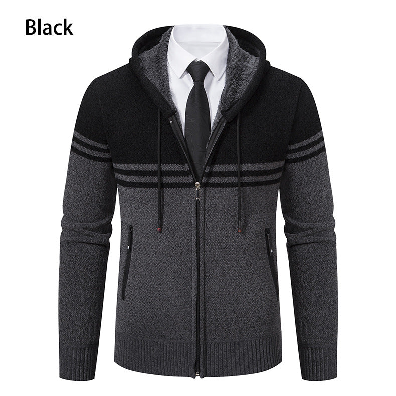 Herren modische Kapuzenjacke mit strukturiertem Design und Funktionen R&B