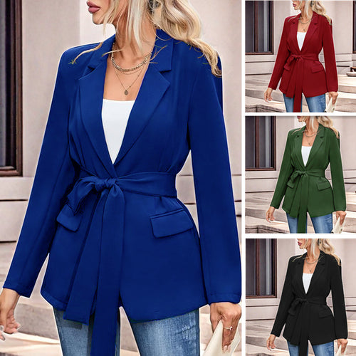Damen eleganter Blazer mit Gürtel R&B
