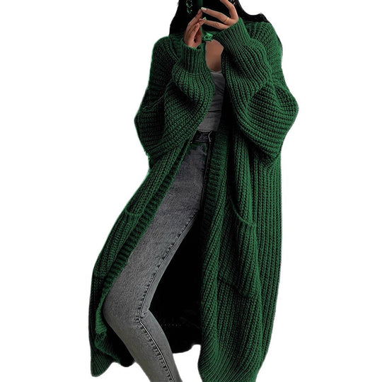 Damen Großer Strickcardigan mit offenen Ärmeln und gemütlichem Schnitt R&B