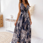 Elegantes Tropical Maxi Kleid für Damen
