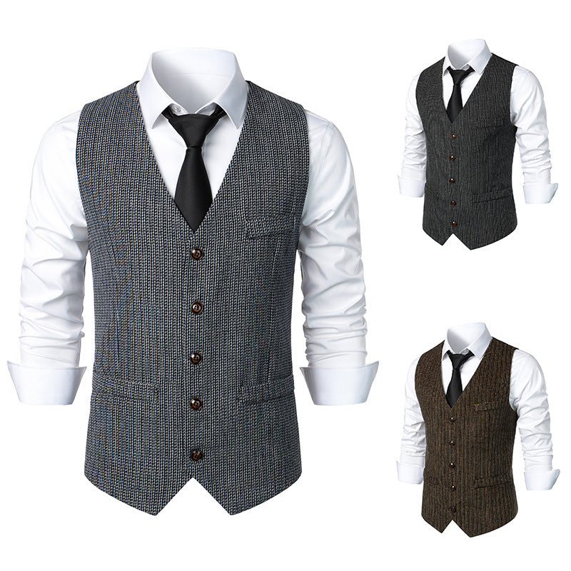 Herren elegante Steppweste mit modernem Schnitt und feinen Details