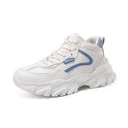 Damen Sportliche Schnürsneaker mit dämpfendem Obermaterial und rutschfester Sohle