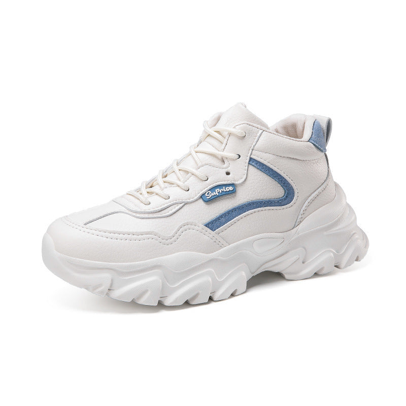 Damen Sportliche Schnürsneaker mit dämpfendem Obermaterial und rutschfester Sohle