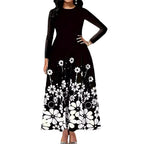 Damen Maxikleid mit floralem Druck und Taschen R&B