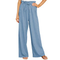 Damen Weite Sommerhose mit elastischem Bund und Bindegürtel R&B