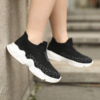 Damen Stretch Sneaker mit rutschfester Sohle und atmungsaktivem Obermaterial