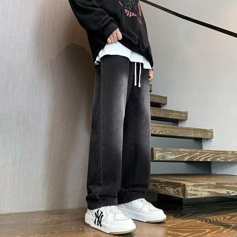 Herren lässige Weite Denim-Hose mit modernem Schnitt