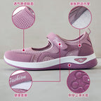Damen Sportliche Slip-On Sneakers mit verstellbarem Klettverschluss R&B