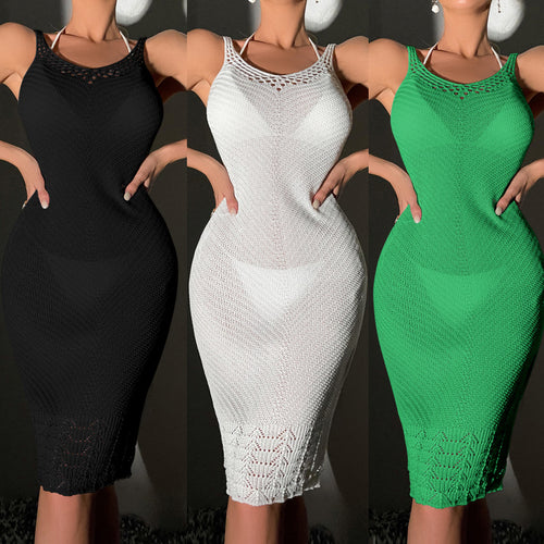 Damen Häkel-Strandkleid mit elegantem Schnitt und verführerischen Details R&B