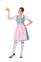 Damen Trachtenkleid mit traditionellen Karomuster und eleganten Rüschen R&B