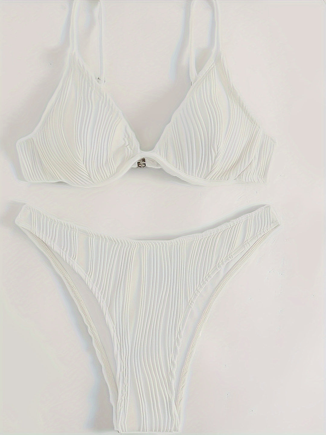 Damen Bikiniset mit elegantem Faltenmuster R&B