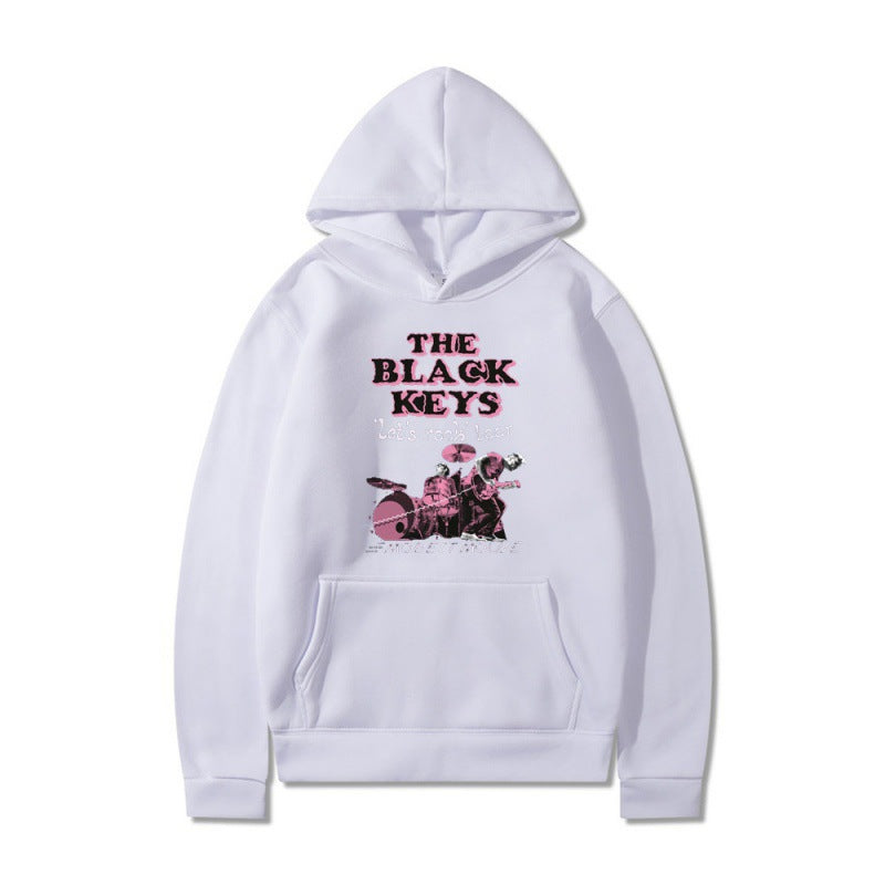 Damen Kapuzenpullover mit kreativem Rockband-Design und komfortabler Passform R&B