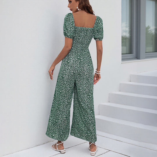Damen Maxikleid mit Puffärmeln und seitlichem Schlitz R&B