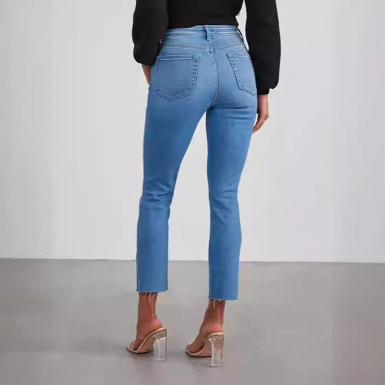 Damen zeitlose Jeans im modernen Schnitt mit cropped Bein R&B