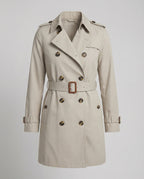 Lässiger Damen Trenchcoat Oversize Design Herbst Jacke in Grau