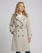 Lässiger Damen Trenchcoat Oversize Design Herbst Jacke in Grau