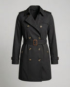 Lässiger Damen Trenchcoat Oversize Design Herbst Jacke in Grau