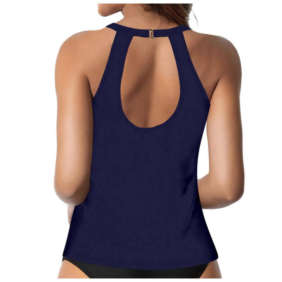Damen Sportliches Tankini-Oberteil mit modischem Rückenausschnitt R&B