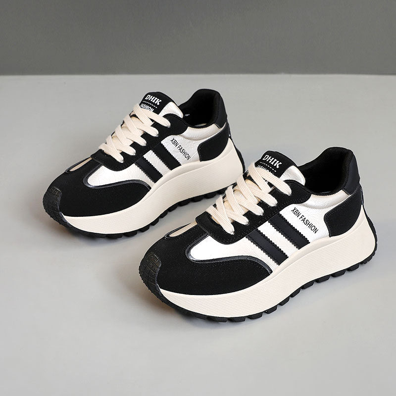 Damen modische Sneakers mit atmungsaktiver Oberflächentextur und robustem Sohlenprofil R&B