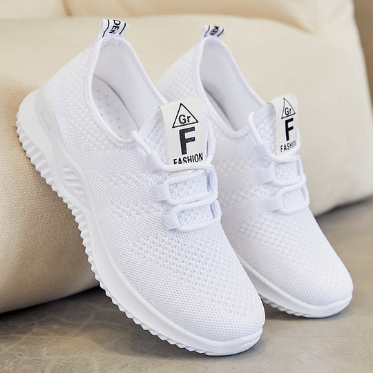 Damen Sportliche und atmungsaktive Mesh-Laufschuhe mit elastischem Schnürsystem R&B