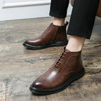 Damen Elegante Schnürstiefel aus hochwertigem Leder R&B