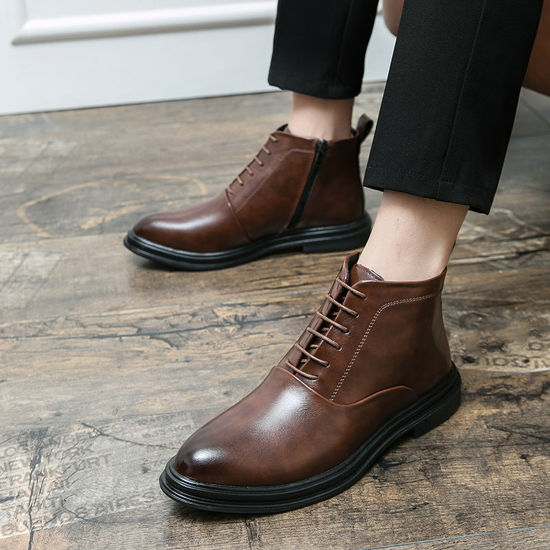 Damen Elegante Schnürstiefel aus hochwertigem Leder R&B