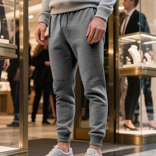 Herren Freizeit Jogginghose mit seitlichem Kontrast und elastischem Bund R&B