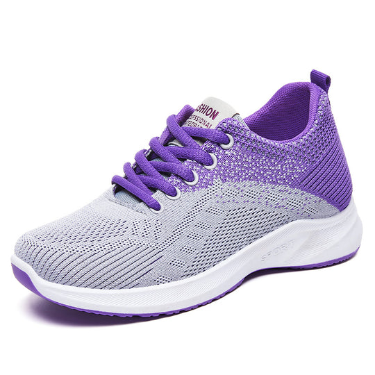 Damen Leichte und atmungsaktive Laufschuhe mit flexiblem Strickdesign R&B