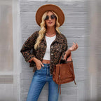 Damen Jeansjacke im angesagten Leo-Design mit oversized Schnitt R&B