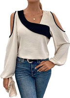 Damen Designer-Top mit Cut-Out-Ärmeln R&B
