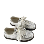 Damen Modische Sneaker mit luxuriösem Spitzen-Design und auffälligen Schleifen R&B