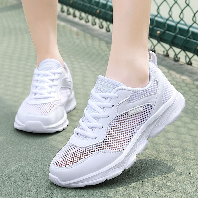 Damen Atmungsaktive Sneakers mit flexiblem Mesh-Obermaterial und Dämpfung R&B