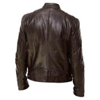 Herren Biker-Lederjacke im modernen Design