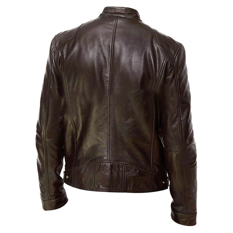 Herren Biker-Lederjacke im modernen Design