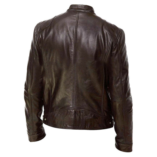 Herren Biker-Lederjacke im modernen Design