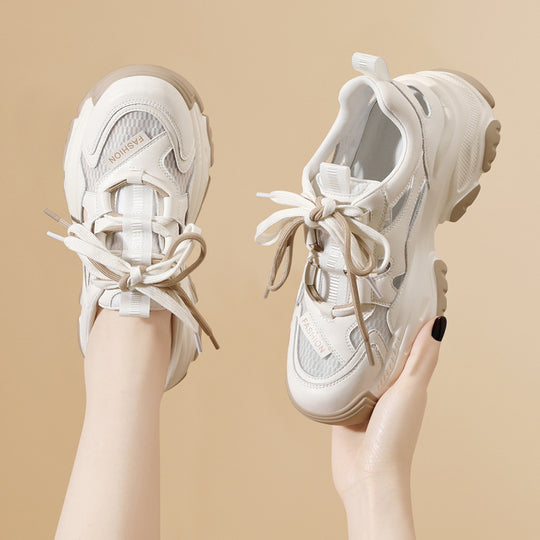 Damen Sportliche Chunky Sneakers mit atmungsaktiver Mesh-Oberfläche R&B