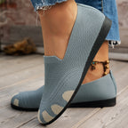Damen komfortable Slipper mit innovativem Strickdesign R&B
