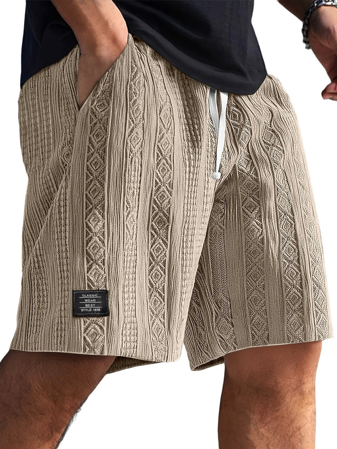 Herren Stilvolle Freizeithosen im lässigen Strickdesign R&B