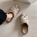 Damen Clogs mit geflochtenem Design und komfortablem Fußbett R&B