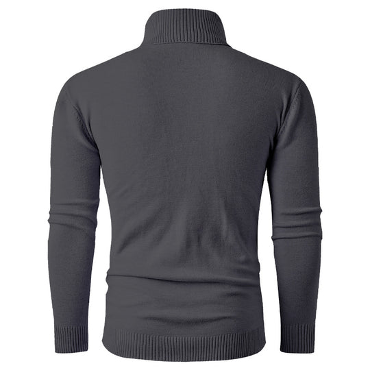 Herren Rollkragenpullover mit strukturiertem Muster und hohem Kragen R&B